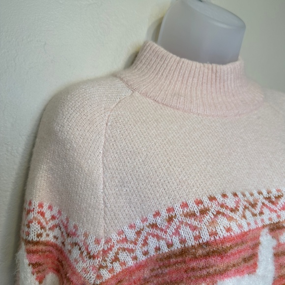 Anthropologie | Aimee Pommed Novelty Print Alpaca Mock Neck Sweater - Picture 7 of 16